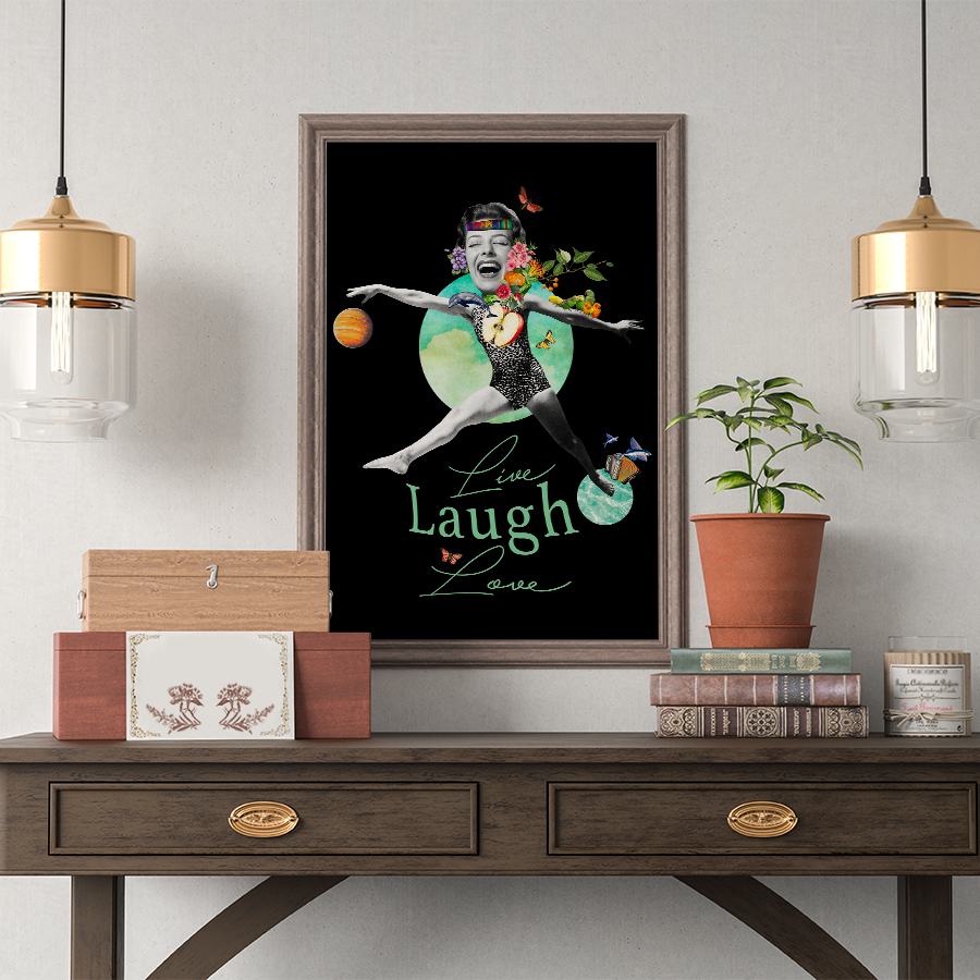 Printable Art for Home Decor - "Live, laugh, love"