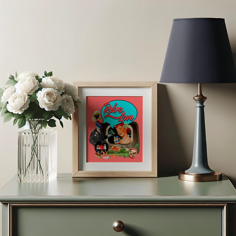 Printable Art for Home Decor - "Retro Love"