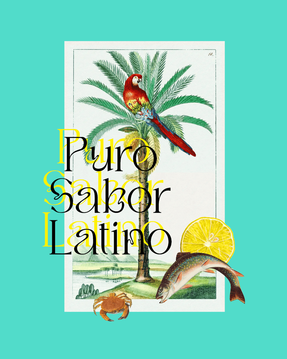 Printable Art for Home Decor - "Puro Sabor Latino"